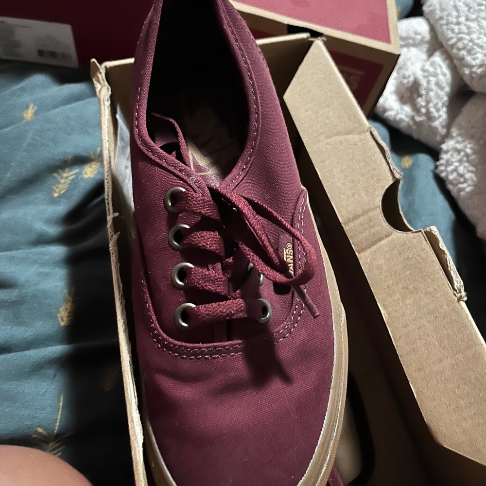 Authentic burgundy Vans